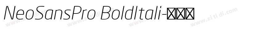 NeoSansPro BoldItali字体转换